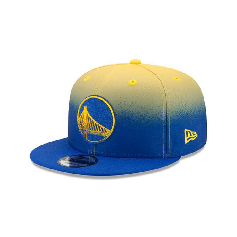 NBA Golden State Warriors Back Half 9Fifty Snapback (XOQ6488) - Blue New Era Caps